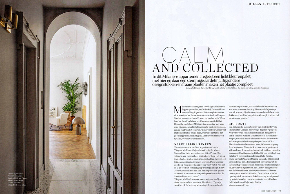 ELLE DECORATION NL, AAN DE ROL, CALM AND COLLECTED, milaan interieur, march 2020